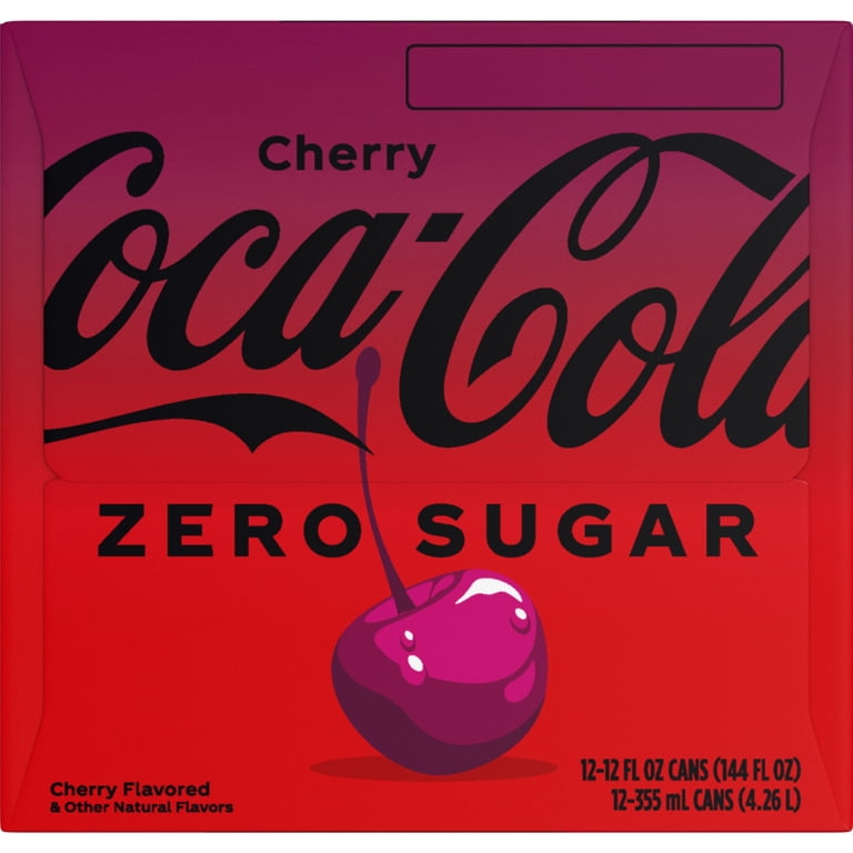 Coca-Cola Zero Sugar Cherry Soda Pop Fridge Pack Cans, 12 fl oz