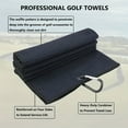 thumbnail image 2 of YOPTOP 3Pc Quick-Dry Microfiber Golf Towels  Tri-Fold Waffle Pattern  Carabiner Clip - Ultra-Fine  Contemporary  Easy-Care Set,Golf Towels,none, 2 of 6