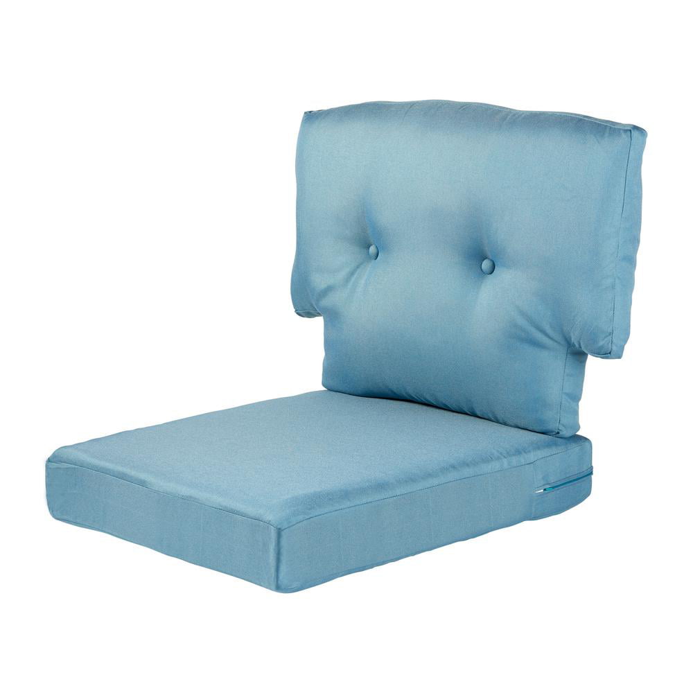 Replacement Outdoor Chair Cushion Charlottetown Washed Blue Dining Pillow Seat