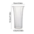 thumbnail image 3 of Plastic Imitation Glazed Vase Set 7.87-7.28in Clear Glass-Look Flower Pots - Multi-Size Living Room Cabinet Dried Flower Decoration (Clear/B)​, 3 of 6