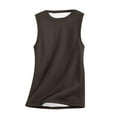 thumbnail image 2 of Fanxing Womens Fleece Lined Tank Tops Sleeveless Sherpa Pullover Crewneck Sweatshirt Fall Winter Lounge Vests Homewear Brown XL, 2 of 9