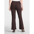 thumbnail image 3 of Time and Tru Women's Faux Suede Flare Pants, 30" Inseam, Sizes XXS-XXL, 3 of 5
