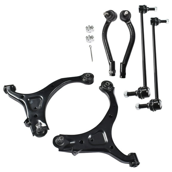 labwork 6-Pack Control Arms with Ball Joint and Tie Rods Sway Bar Link Replacement for 2007 - 2012 Santa Fe, 2011 - 2013 Sorento