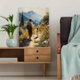 thumbnail image 5 of Qisvanset 12x16 Inch Framed Canvas Wall Art Jesus And Girl Mountain Scenery Faith Presence Home Wall Decor, 5 of 8