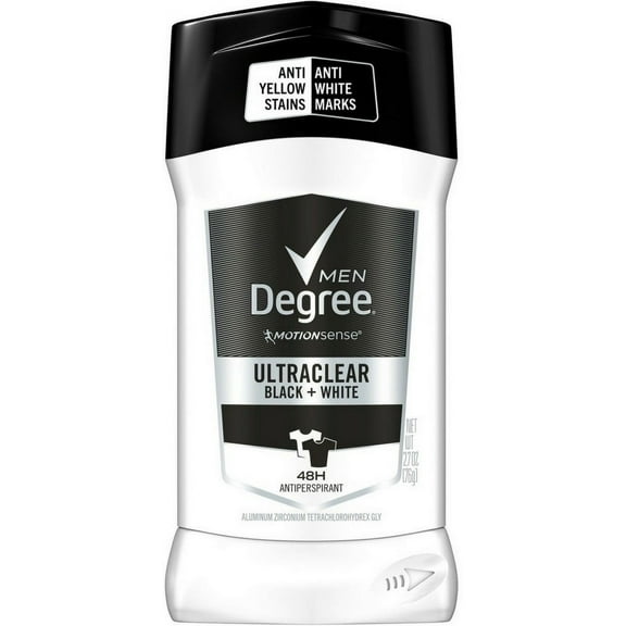 Degree Ultra Clear Black White Antiperspirant Deodorant Stick 2.7 oz