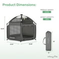 thumbnail image 5 of Dream On Me Pop Up Children Playpen, Easy Set-Up- Indoor Play House and Outdoor Play Tent with Canopy Cover, Charcoal, 5 of 8