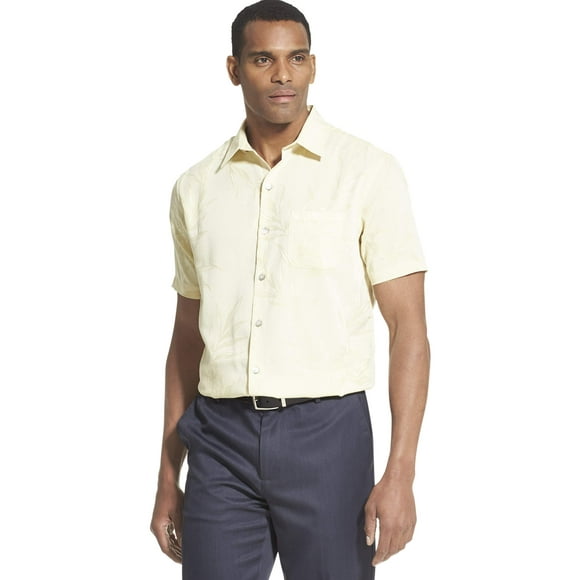 Van Heusen Men's Air Tropical Short Sleeve Button Down Shirt