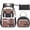 Brown Black, variant on 3PCS Backpack Set - Waterproof Backpack with Lunch Bag Pencil Case, Cute Teens Bookbag for Travel Daypacks, Green Black