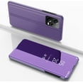 thumbnail image 2 of Mirror Case for Xiaomi Redmi Note 12 5G Support Wireless Charging, Clear Case for Xiaomi Poco X5, Smart View Cover Thin Ultra with Kickstand Flip Case for Mi Redmi Note 12 5G QH Purple, 2 of 8