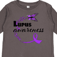 thumbnail image 4 of Inktastic Lupus Awareness butterfly ribbon Boys or Girls Long Sleeve Toddler T-Shirt, 4 of 5