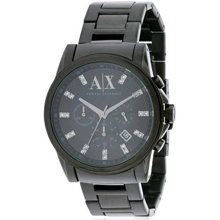 Armani Exchange Black Ion Stainless Steel Chronograph Men's Watch, AX2093