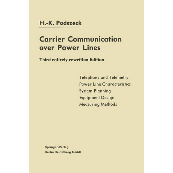 Carrier Communication Over Power Lines, (Paperback)