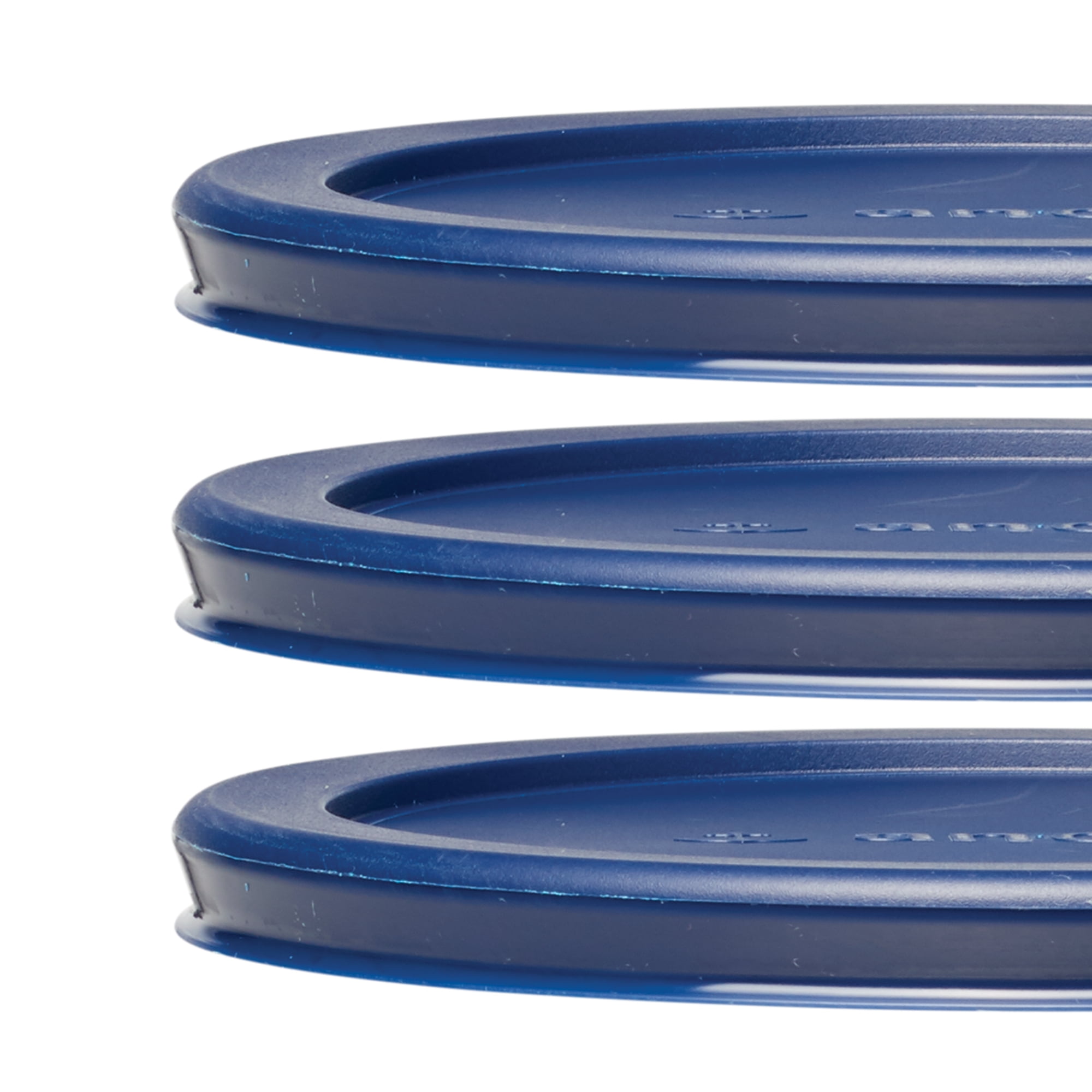 Replacement Lids for Pyrex & Anchor Hocking Basic 4 Cup Round Glass Food Storage Containers, Set of 3 Plastic Lids