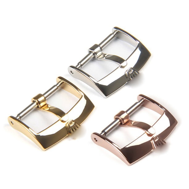 Accesorios Hebilla de acero bordada Hebilla pulida fina Hebilla de pasador Hebilla de cinturón 12 14 16 18 mm