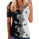 thumbnail image 1 of Blusa de camiseta informal con estampado de manga corta y cuello redondo de verano para mujer a la moda Fridja  hjk2067, 1 of 6