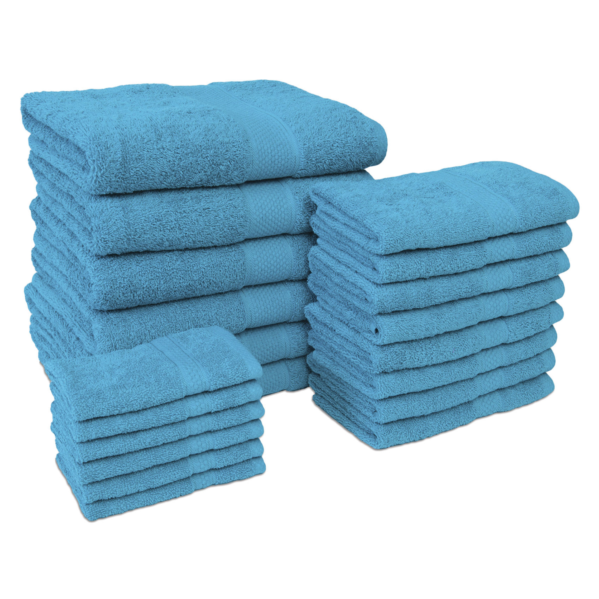 Jumbo 20 Piece Towel Set in Teal