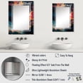 thumbnail image 4 of Designart "Swirling Fluid Painting in Pink and Blue IV" Abstract Painting Oversized Wall Mirror - Modern Abstract Bathroom Wall Mirror Decor - Multiple Color Options, 4 of 6
