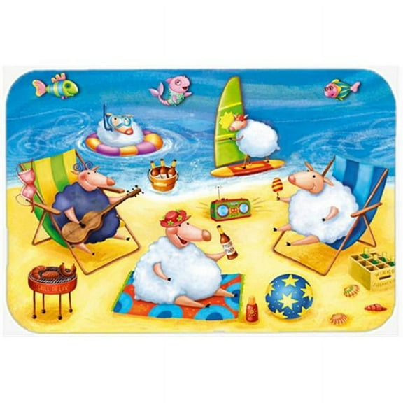 Carolines Treasures Party Pigs on the Beach Mouse Pad - Hot Pad or Trivet