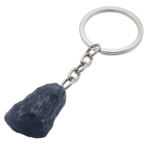 Iolite Crystal Car Key Holder, Raw Crystal Keychain