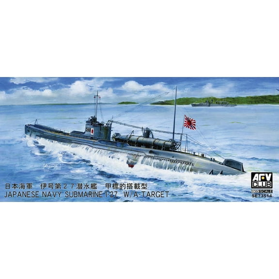 AFV Club AFV73514 1:350 IJN Submarine I-27 with A-Target MODEL KIT