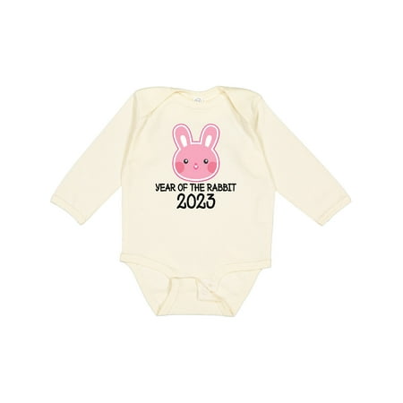

Inktastic 2023 New Years Rabbit Gift Baby Girl Long Sleeve Bodysuit