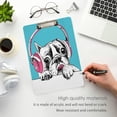 thumbnail image 4 of FMSHPON French Bulldog Pink phones Blue Clipboard Hardboard Wood Nursing Clip Board and Pull for Standard A4 Letter 13x9 inches, 4 of 7