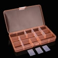 thumbnail image 4 of Small Removable Plastic Jewelry Organizer, Heavy Duty Divider Storage Box, Adjustable Jewelry Earring Tool Containers, 15 Grids, 1 Pcs, 6.8"x3.9"x0.91", 4 of 4