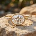 thumbnail image 5 of Rosec Jewels IGI Certified Lab Grown Diamond Bezel Set Engagement Ring 2 Carat - E-VS1 Quality - with Jewelry Box, 18K Yellow Gold, US 10.00, 5 of 7
