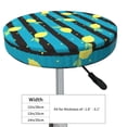 thumbnail image 4 of Xecao's Lemon Print Stool Covers offer stylish, washable protection for PU round bar stools, perfect for home or commercial use., 4 of 7