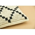 thumbnail image 4 of HOMEMONDE 18x18 Inch Decorative Cushion Covers Handmade 100% Cotton Chunky Throw Pillow Covers, Beige & Black, 4 of 5
