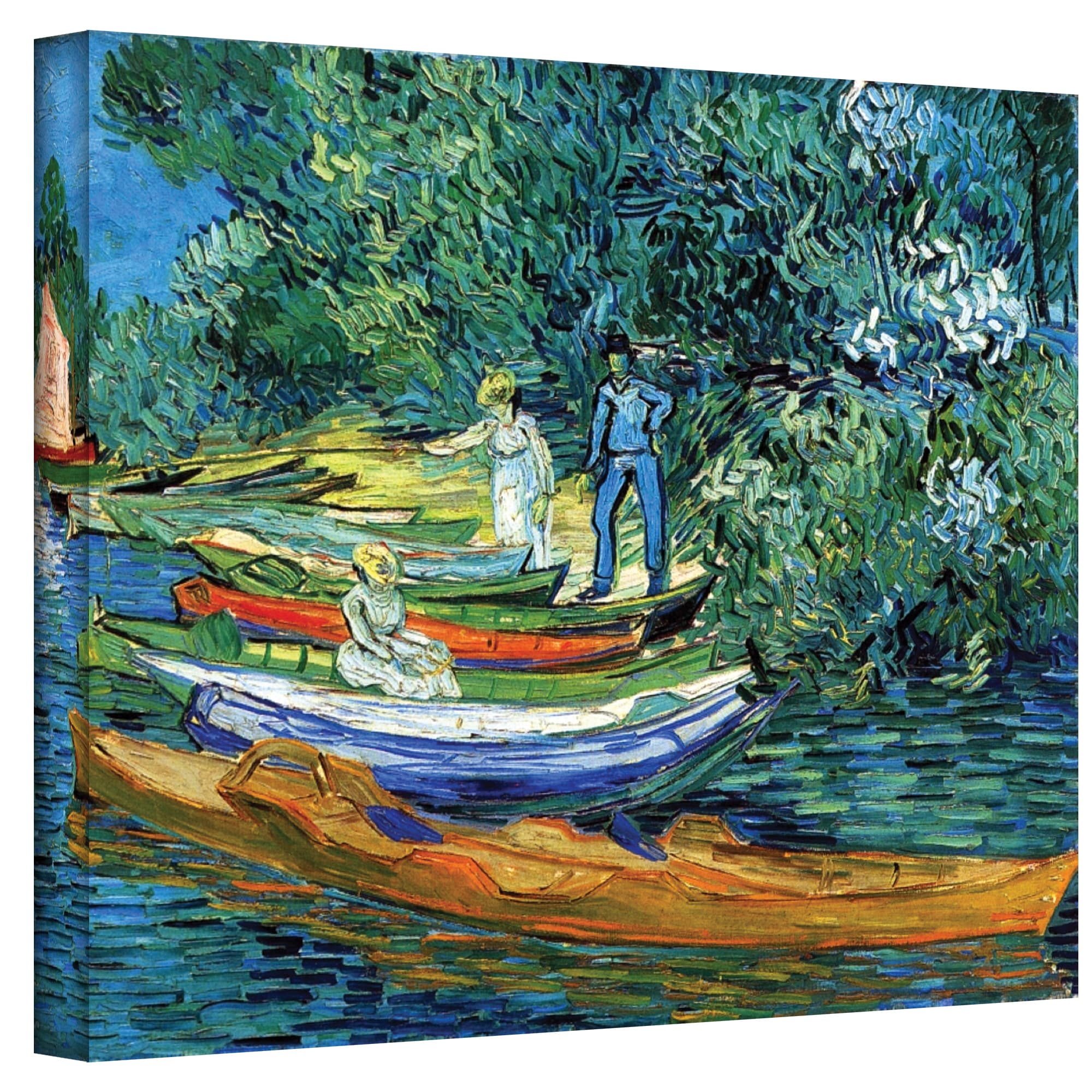 Vincent Van Gogh "Bank Of The Oise At Auver" Wrapped Canvas Art