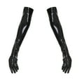 thumbnail image 5 of 1 Pair High Elasticity Solid Color Dance Gloves Bright Faux Leather Stage Show Long Gloves Cosplay Accessories, 5 of 7