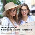 thumbnail image 4 of AI smart glasses, answer calls, listen to music, wake up the voice assistant, AI chat, real-time translation, meeting records, video translation and other functions, support 164 kinds of translation,, 4 of 9