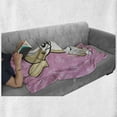 thumbnail image 6 of Chihuahua Soft Flannel Fleece Throw Blanket, Nursery Themed Cartoon Illustration of Dog, Cozy Plush for Indoor and Outdoor Use, 50" x 60", Camel Baby Pink, by Ambesonne, 6 of 6