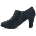 thumbnail image 3 of Journee Womens Sanzi Comfort Insole Inside Zip Block Heel Booties, Widths Available, 3 of 10