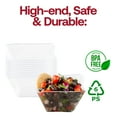 thumbnail image 4 of Smarty 14 oz. Clear Square Wave Disposable Plastic Soup Bowls 120ct, 4 of 6