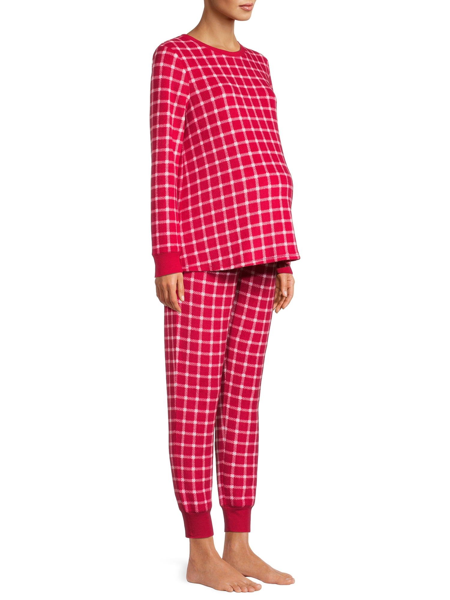 Secret Treasures Women's Maternity Holiday Long Sleeve Top and Leggings Set, 2-Piece