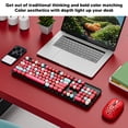 thumbnail image 4 of Clavier et Souris Sans Fil Rétro Punk, Clavier USB 2,4G avec Ensemble de Souris de Jeu Réglable à 3 DPI, 4 of 7