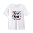 thumbnail image 4 of Spazoro Toddler Girls T-shirts, Casual Crewneck Summer Love Mom Short Sleeve Tops White Size 2-13T, 4 of 7