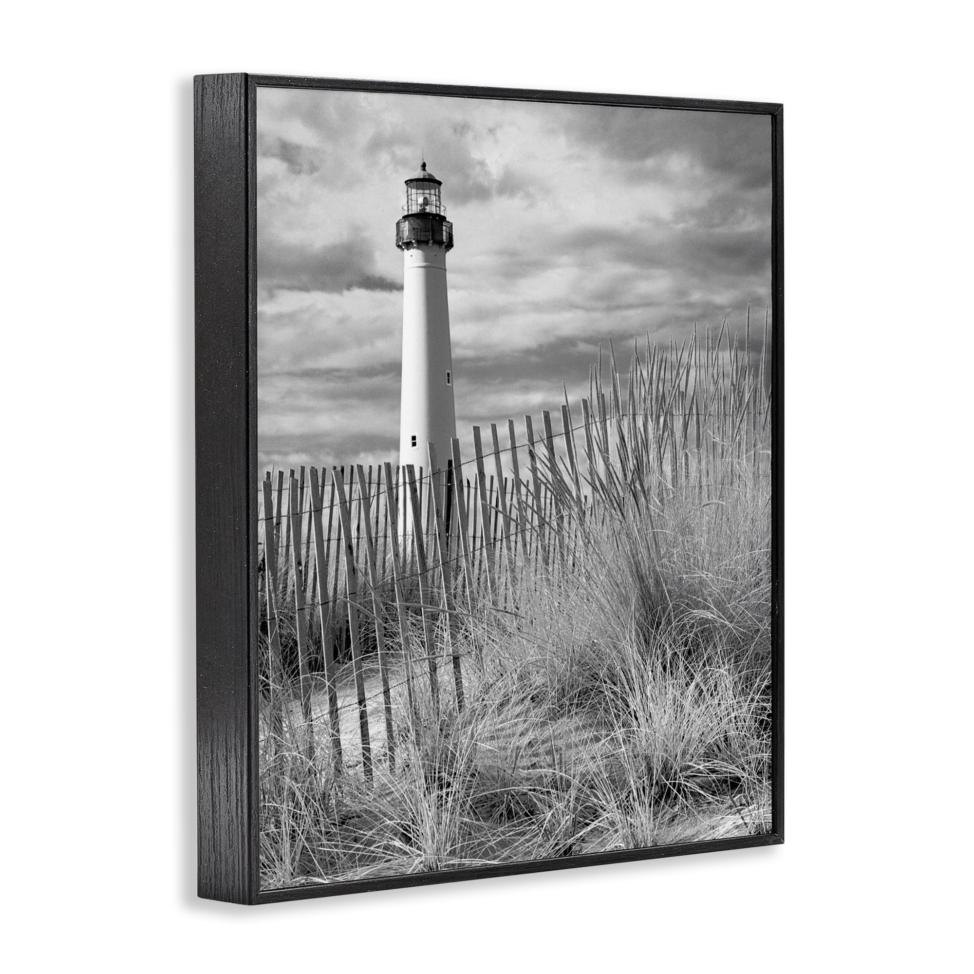 Stupell Industries Cape May Lighthouse View Black Framed Giclee Art, design by MJ Photography