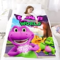 thumbnail image 5 of Barney and Friends-Anti-Pilling Flannel Blanket Soft Lightweight Plush Fuzzy Cozy Luxury Blanket for Home and Kitchen Use – Perfect for Kids and Adults 32''*48''(80cm*120cm), 5 of 6