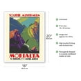 thumbnail image 2 of Morialta South Australia - 8 miles from Adelaide - Vintage Travel Poster by Frederick Millward Grey c.1940 - Fine Art Matte Paper Print (Unframed) 16x20in, 2 of 4
