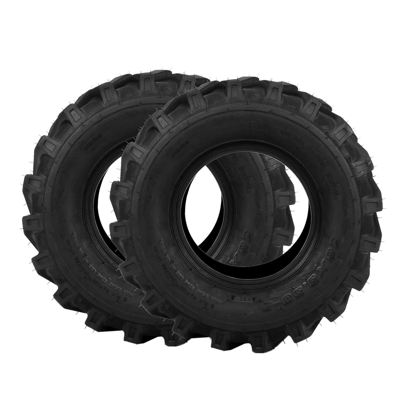 Ktaxon 18x9.50-8 Tubeless Bar Lug Turf Lawn Mower Tires, 2PR Drive Tires for Riding & Zero Turn Mowers, 2 Pack