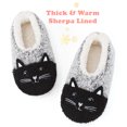 thumbnail image 6 of cosyone1997 Cute Fuzzy Animal Slippers for Women Girls Teens Kids, Warm Fluffy Bedroom Loafers Indoor, Cozy House Shoes Non-slip Grip Soles, Winter Funny Gifts Unique, Cat Adult Size 9-10, 6 of 7