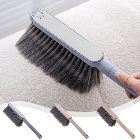 Wzzjkit Hand Broom Brush Soft Bristle Cleaning Brush Counter Brush Crumb Debris Sweeping Brush Dusting Brush Comfort for Car Bed Couch Desk Sofa Furniture Clothes Small Particles Hair Remover