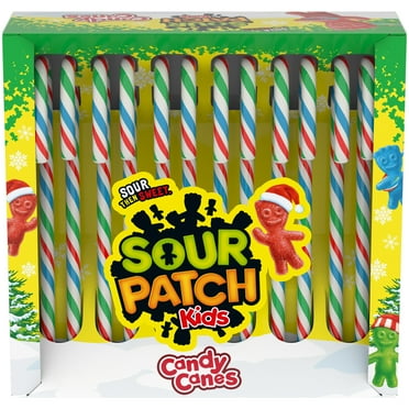 SOUR PATCH KIDS Holiday Candy Canes, 5.29 oz (12 Candy Canes)