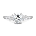 thumbnail image 2 of 3.00Ct Elongated Cushion Lab-grown diamond Engagement Ring, Accent Stones, 14K White Gold, 2 of 7
