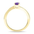 thumbnail image 3 of SZUL Women's Solitaire Oval Shaped Amethyst Wave Ring in 10K Yellow Gold, 3 of 5