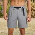 thumbnail image 2 of FRSASU Mens Casual Twill Cargo Shorts Cotton Drawstring Classic Cargo Stretch Short with Multi Pockets Gray, 2 of 9