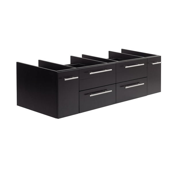 Fresca Fcb6160 Vsl Stella 60 Double Wall Mounted Vanity Cabinet Only Brown Com Fresca Fcb6160 Vsl Stella 60 Double, Wall Mounted Vanity Cabinet Only
